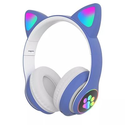 Черные наушники кота Bluetooth, складные беспроводные наушники Bluetooth