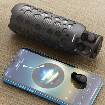 2 в 1 радиотелеграфе наушников TWS Bluetooth с на открытом воздухе портативным диктором Mic хэндс-фри