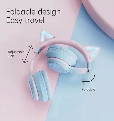 Наушников детей ABS наушники Bluetooth беспроводных светящие с микрофоном