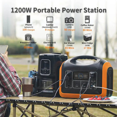 Портативная станция солнечной энергии электростанции 1200W батареи 220v мобильная