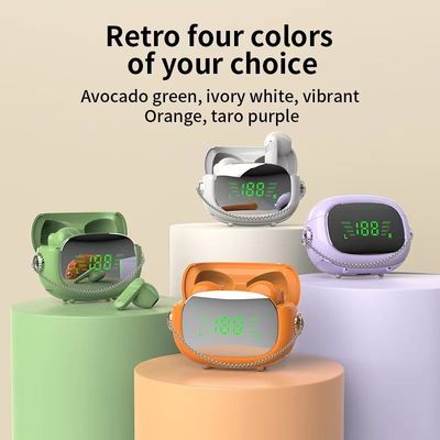 ODM OEM резвится наушники Bluetooth с зеркалом цифрового дисплея СИД ENCL Macaron