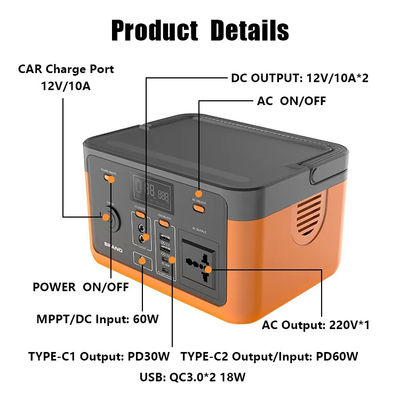 свободная батарея 3.6kg электростанции Lifepo4 генератора солнечной энергии 300W портативная