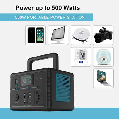 станция солнечной энергии 500W Lifepo4, портативные сертификаты FCC CE ROHS электростанции 518wh