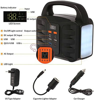 станция банка силы 110V 220V 150W портативная с освещением